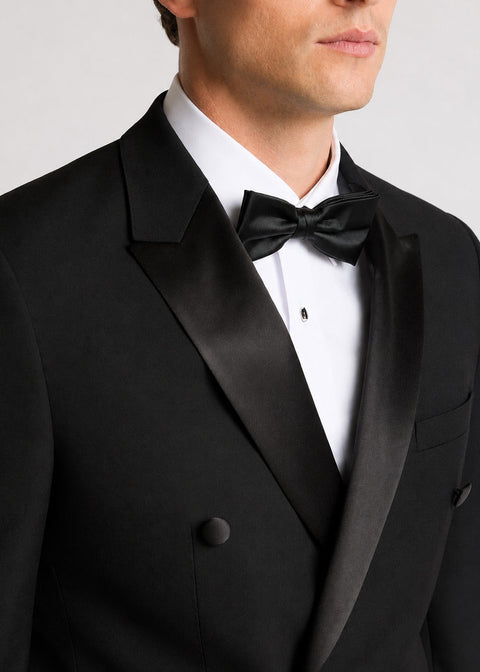 Slim Fit Black Double Breasted Dinner Tuxedo