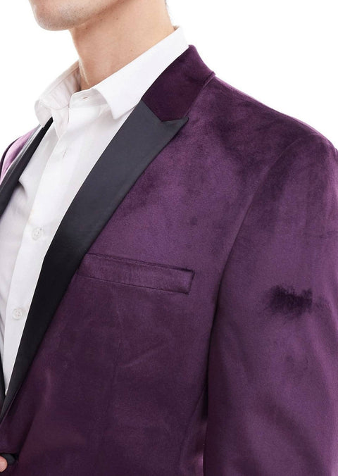 Slim Fit Lavender Tuxedo Blazer