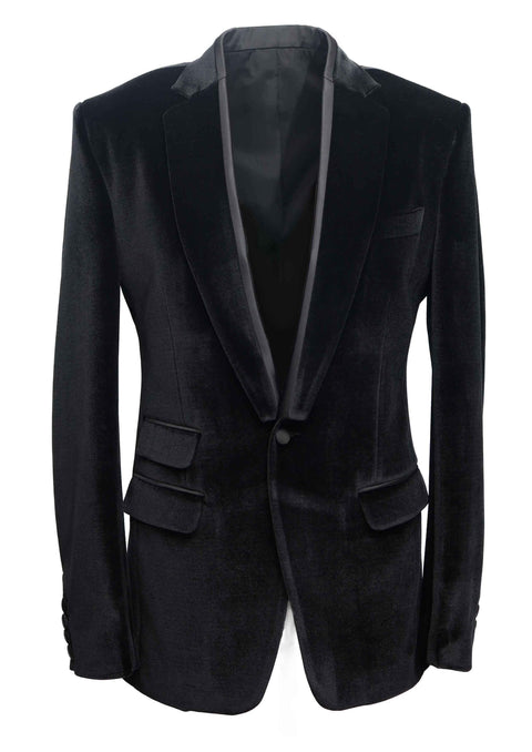 Black Velvet Tuxedo with Contrast Lapel