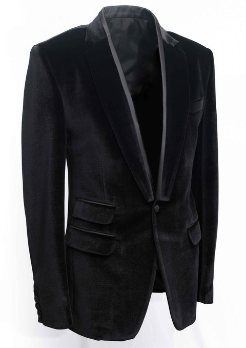 Black Velvet Tuxedo with Contrast Lapel