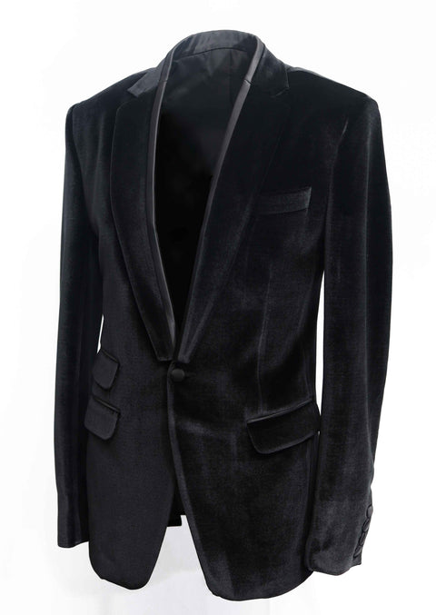 Black Velvet Tuxedo with Contrast Lapel