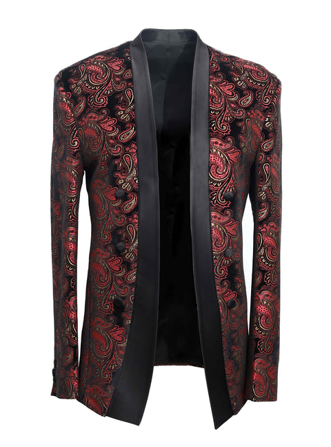 Limited Edition Floral Unbuttoned Tuxedo Blazer Suit