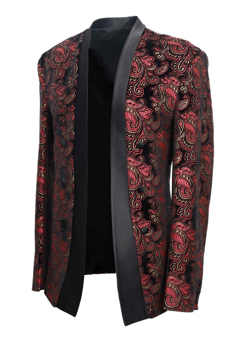 Limited Edition Floral Unbuttoned Tuxedo Blazer Suit
