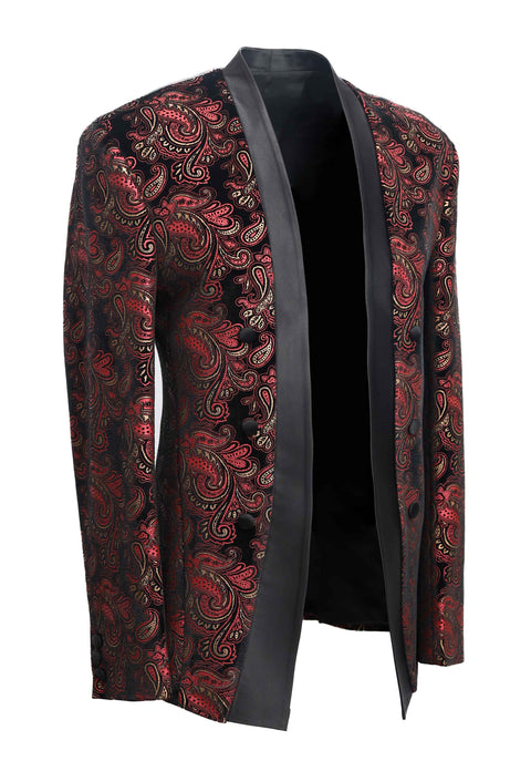 Limited Edition Floral Unbuttoned Tuxedo Blazer Suit