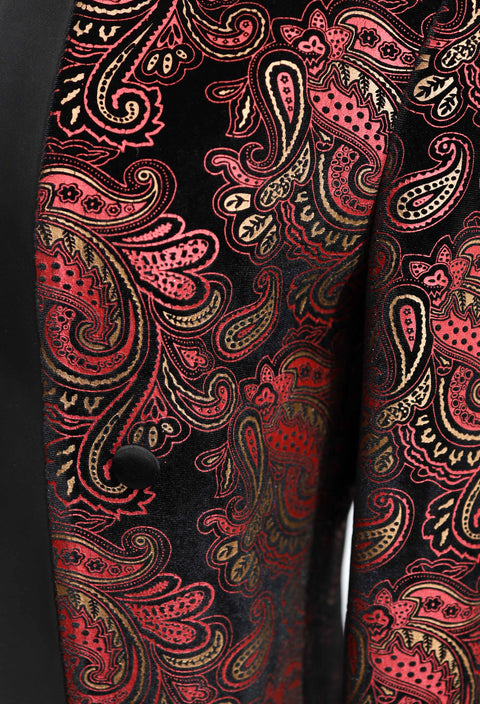 Limited Edition Floral Unbuttoned Tuxedo Blazer Suit