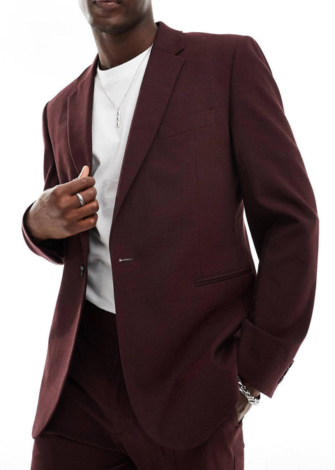 Burgundy Slim Fit Suit / Jacket