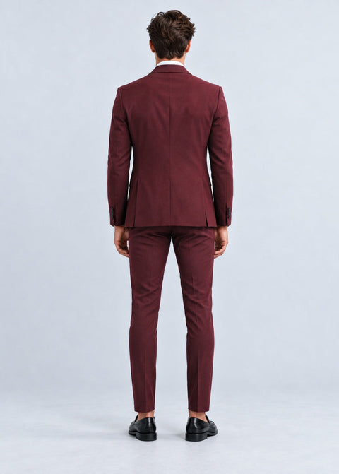 Burgundy Wedding Slim Fit Suit