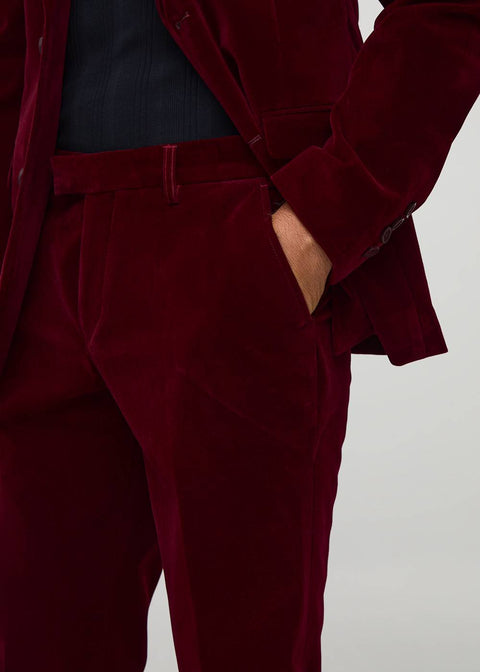 Burgundy Velvet Trouser