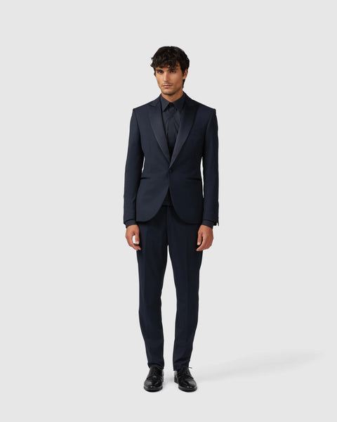 Blue Comfort Fit Tuxedo Suit For Wedding