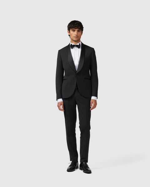 Black Comfort FIt Tuxedo Suit for Wedding