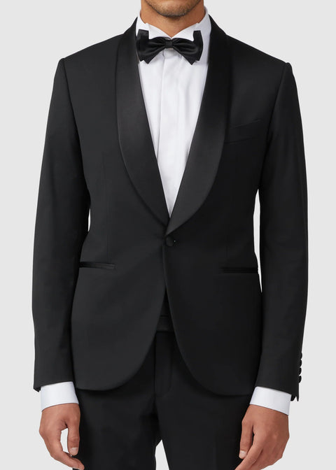 Black Comfort FIt Tuxedo Suit for Wedding