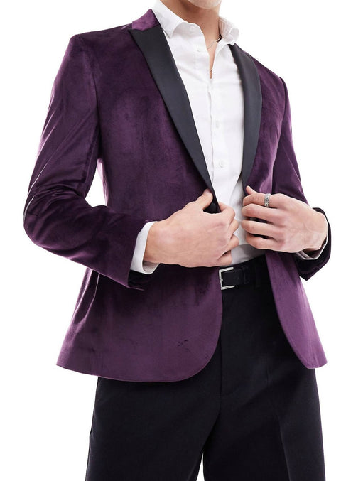 Slim Fit Lavender Tuxedo Blazer