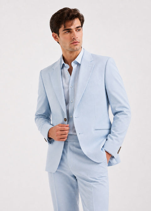 Light Blue Slim Fit Suit