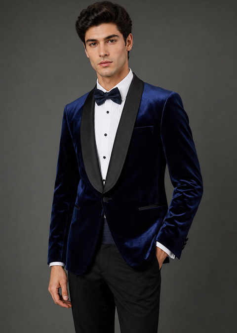 Blue Shawl Velvet Tuxedo