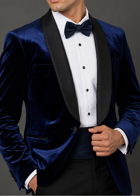 Blue Shawl Velvet Tuxedo
