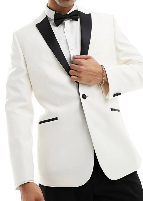 Wedding Cream Tuxedo Blazer