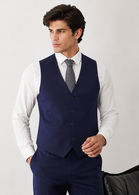 Blue Slim Fit Notch Lapel Suit