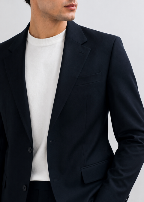 Slim Fit Navy Notch Lapel Suit
