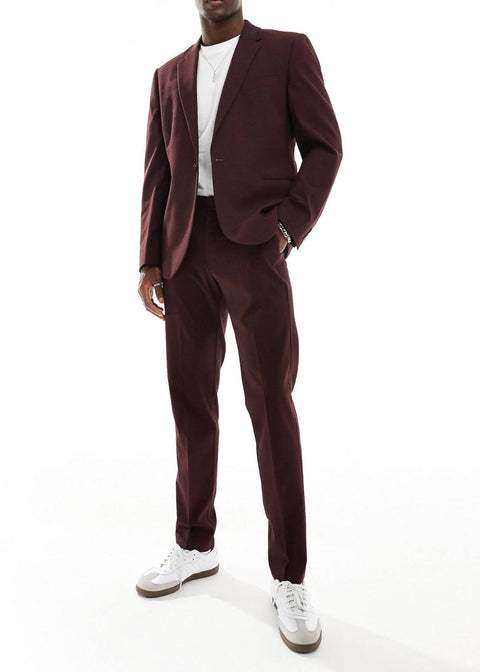 Burgundy Slim Fit Suit / Jacket