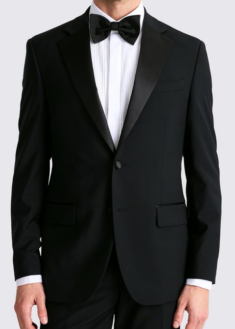 Black Slim Fit Notch Lapel Tuxedo