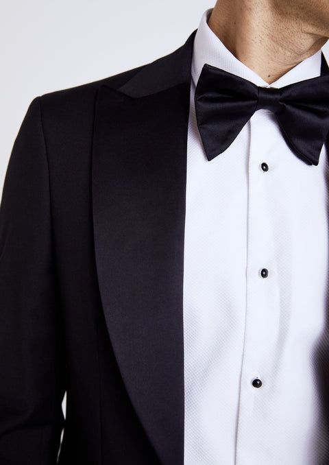 Black Slim Fit Peak Lapel Tuxedo