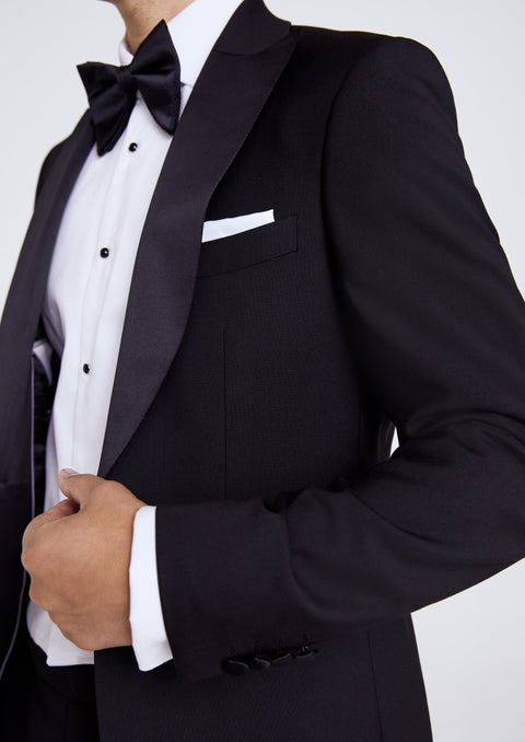 Black Slim Fit Peak Lapel Tuxedo