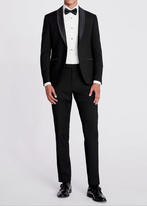Slim Fit Black Shawl Lapel Tuxedo