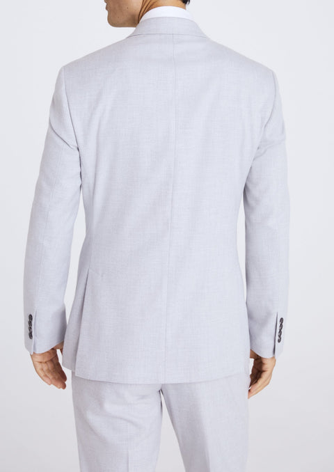 Tailored Fit Light Grey Double Breasted Suit