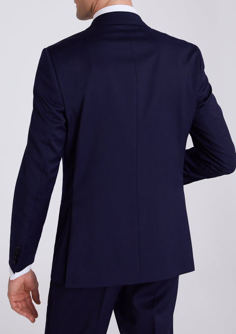 Peak Lapel Tailored Fit Navy Tuxedo Blazer Suit