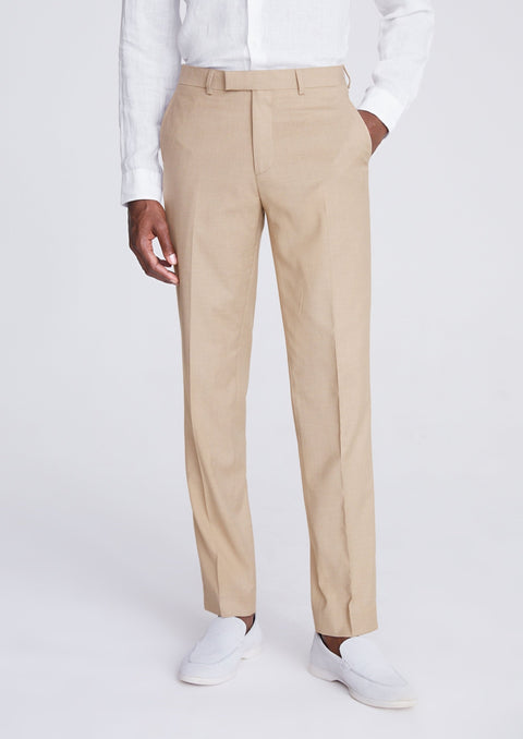 Double Breasted Slim Fit Blonde Camel Suit