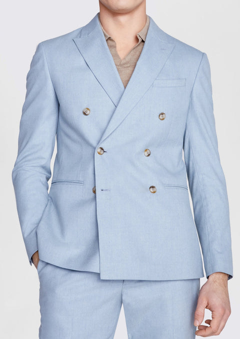 Slim Fit Aqua Double Breasted Suit tumuh