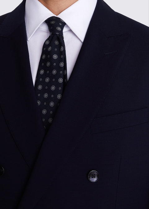 Tailored Fit Navy Double Breasted Suit
