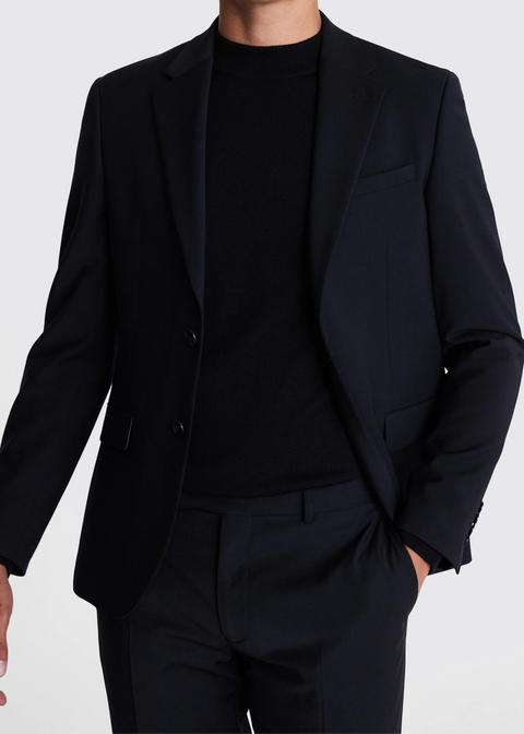 Slim Fit Black Performance Suit