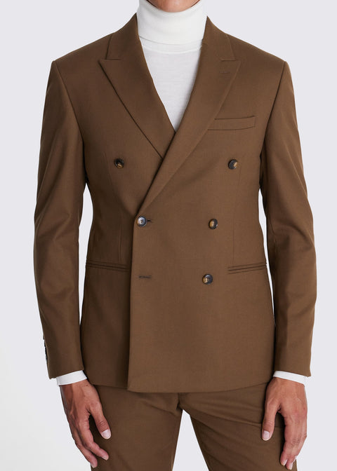 Slim Fit Copper Double Breasted Suit