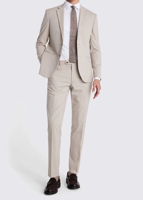 Slim Fit Beige Suit