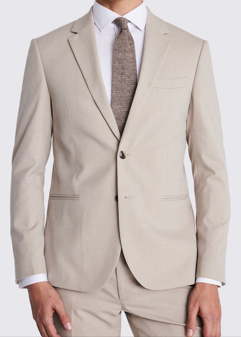 Slim Fit Beige Suit