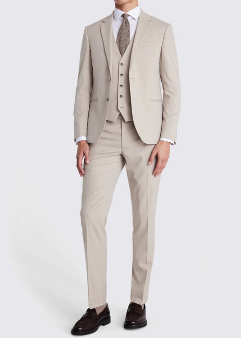 Slim Fit Beige Suit