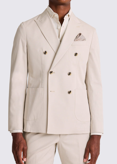 Slim Fit Light Camel Double Breasted Blazer Suit