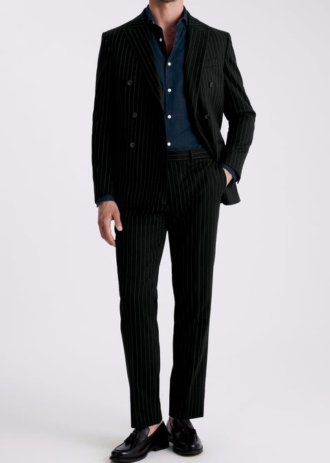 Slim Fit Black Stripe Suit