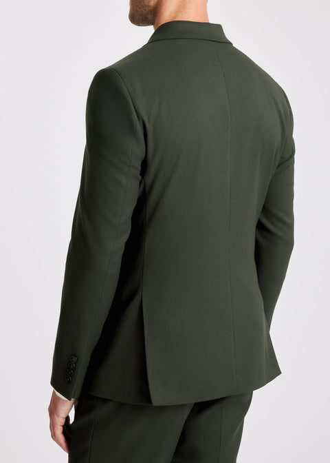 Slim Fit Green Double Breasted Blazer Suit