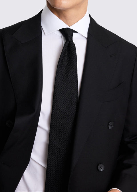 Black Slim Fit Double Breasted Blazer Suit
