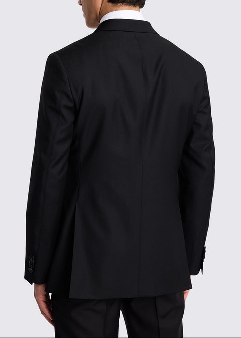 Black Slim Fit Double Breasted Blazer Suit