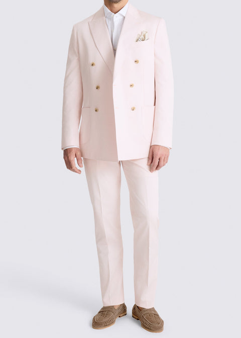 Slim Fit Pink Double Breasted Suit