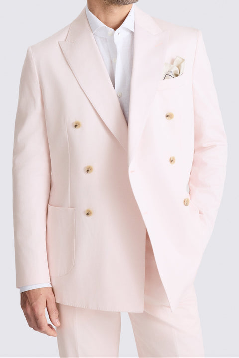 Slim Fit Pink Double Breasted Suit