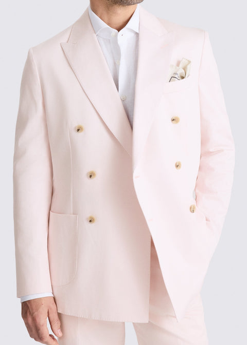 Slim Fit Pink Double Breasted Suit