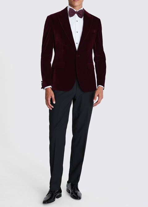 Burgundy Velvet Dinner Jacket