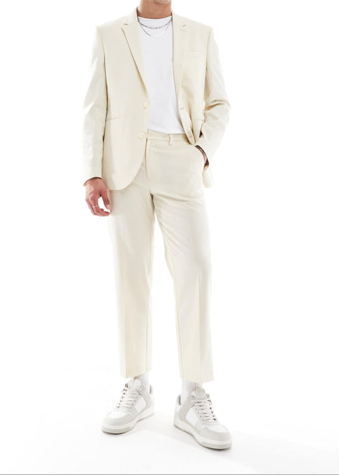 Slim Fit Suit in Stone