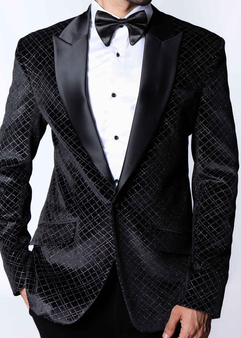 Limited Edition Black Velvet Tuxedo Blazer Suit