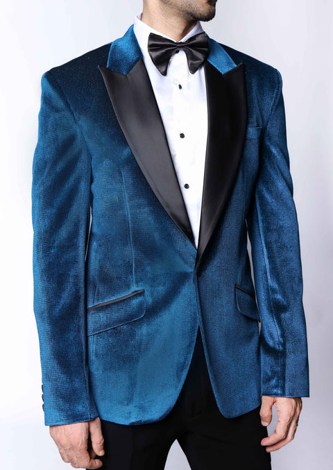 Limited Edition Blue Velvet Tuxedo Blazer Suit