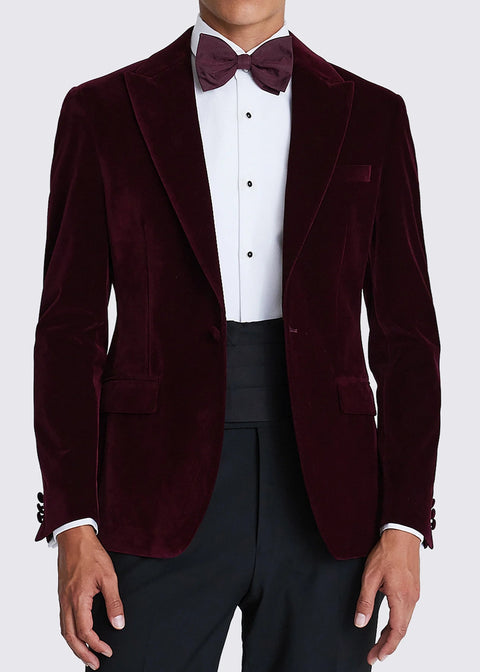 Burgundy Velvet Dinner Jacket